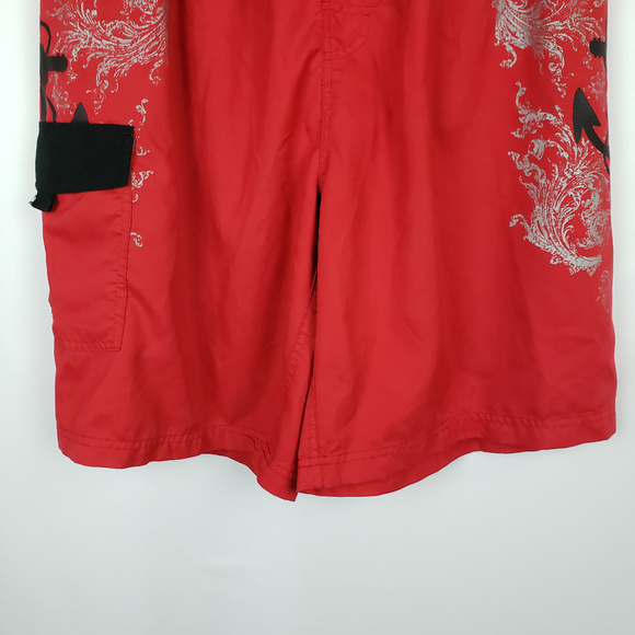 Water Sport Mens Swim Trunks Sz L 36/38 Red - Picture 5 of 7